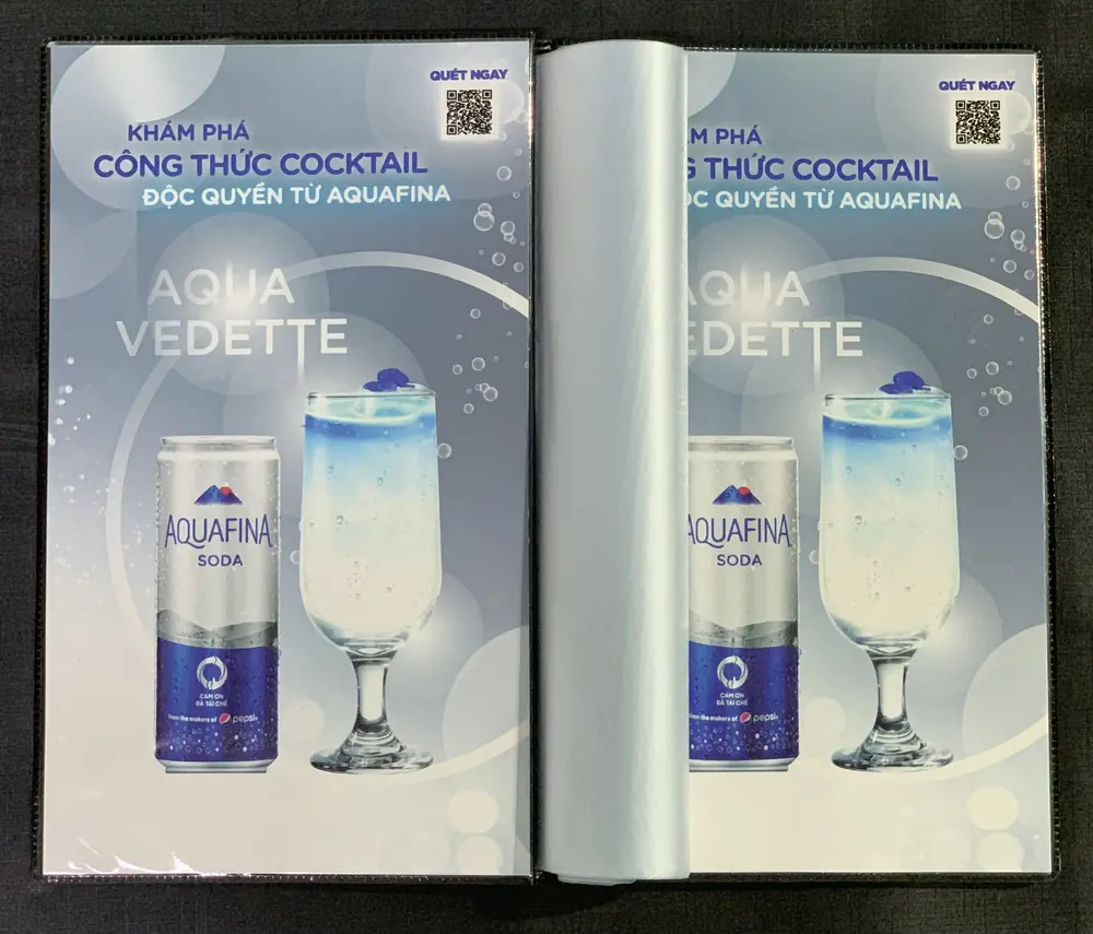 Bìa menu PVC