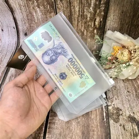 Túi zip đựng tiền, giấy tờ có lỗ bấm